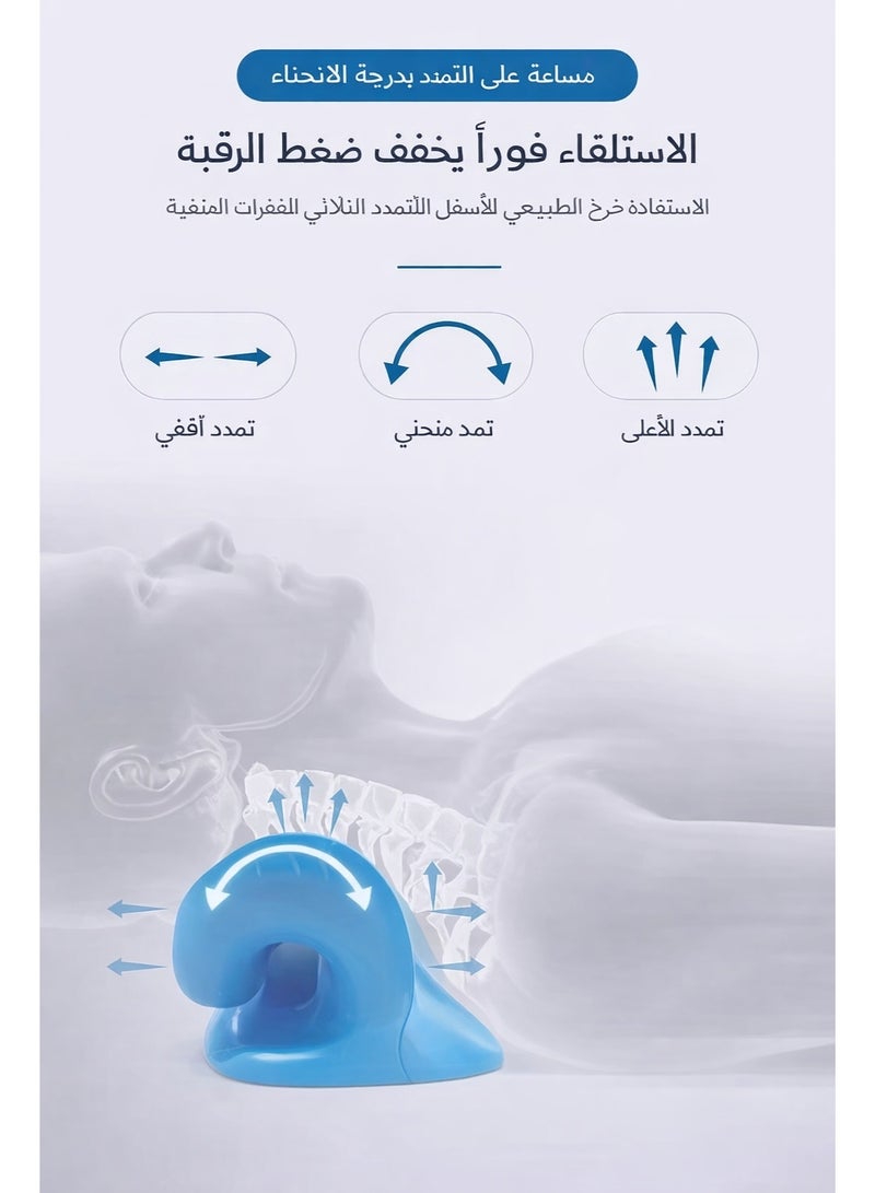 دائرة مربعة وسادة شدّ الرقبة العنقية بتصميم هندسي – دعم انحناء الرقبة لتخفيف الضغط وتحسين المحاذاة - Image 2